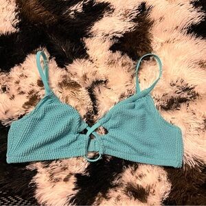 Aerie Light Blue Bralette with Textured Trim